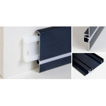 Decorative Flooring Black Color Clip-Type Aluminum Skirting Baseboard